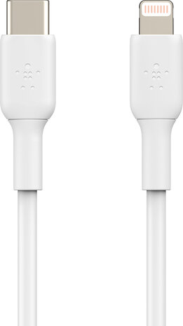 Boost Charge Lightningkabel : USB-C M naar Lightning M (2 meter, wit, USB Power Delivery 18 Watt)