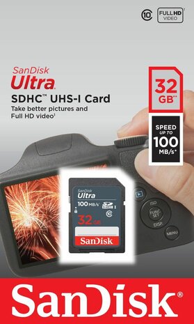 Ultra Flash memory card 32 GB (UHS Class 1, Class 10, SDHC UHS-I)