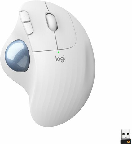 M575 Ergo Trackball (draadloos, wit)