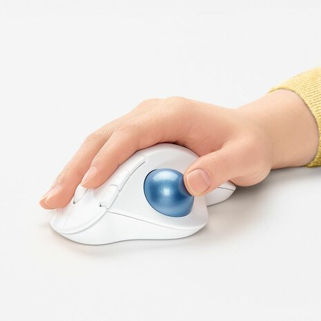 M575 Ergo Trackball (draadloos, wit)