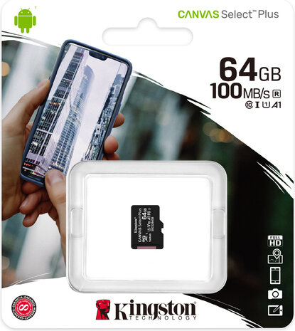 SDCS2/64GBSP Canvas Select Plus 64 GB (A1, Video Class V10, UHS Class 1, Class 10, microSDXC UHS-I)