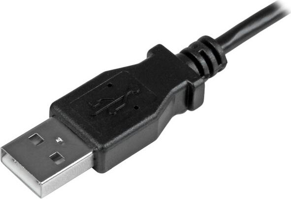 Micro-USB Charge-and-Sync kabel (2 meter, M/M, linkse hoek micro-USB)