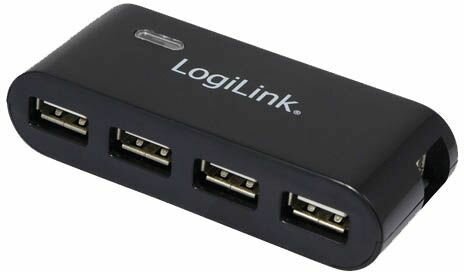 USB 2.0 4-poort Hub (incl. stroomadapter 5 Volt, 2 A)