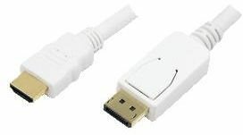 DisplayPort naar HDMI-kabel M/M (2 meter, wit)