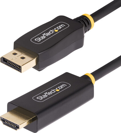 DisplayPort naar HDMI kabel (3 meter, 4K 60 Hz HDR, zwart)