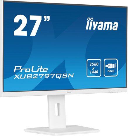 ProLite XUB2797QSN-W1 LED 27&quot;, 2560 x 1440 WQHD, 100 Hz, IPS, 1300:1, 1 ms, HDMI, DisplayPort, speakers, wit, mat