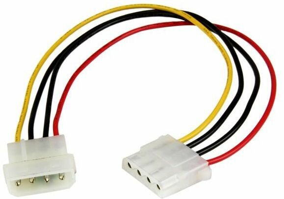 Molex LP4 voedingsverlengkabel M/F (30 cm)