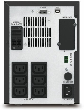 Easy-UPS SMV750CAI UPS (AC 220/230/240 V, 525 Watt, 750 VA, 7 Ah, USB, 6  output connectors)