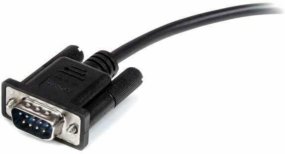 9-pin straight through kabel M-F (50 cm, zwart)