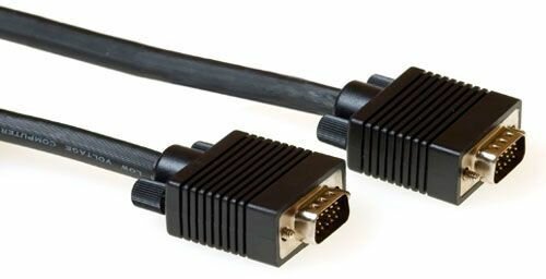 VGA-kabel : HD-15 VGA M naar HD-15 VGA M (3 m, molded, zwart)