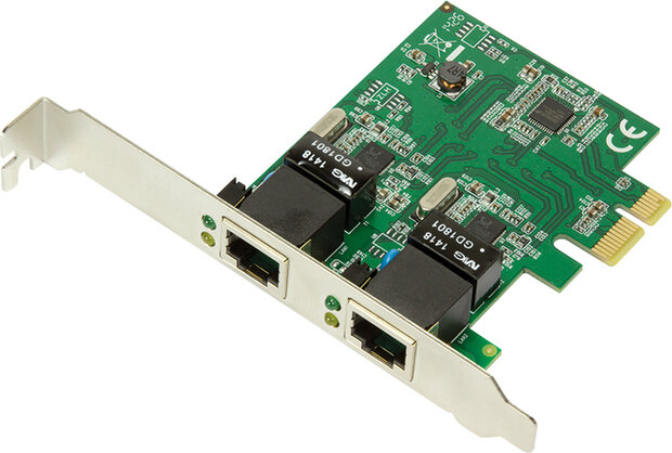 PC0075 1 Gbps netwerkkaart (2 x RJ45)