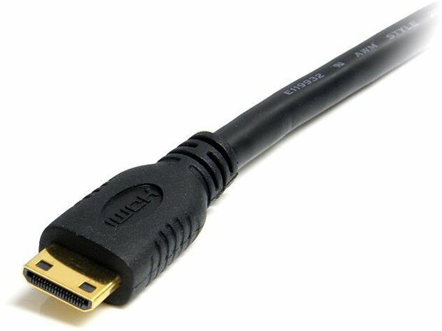 High Speed HDMI-kabel : HDMI naar mini-HDMI M/M (0,5 meter, zwart)