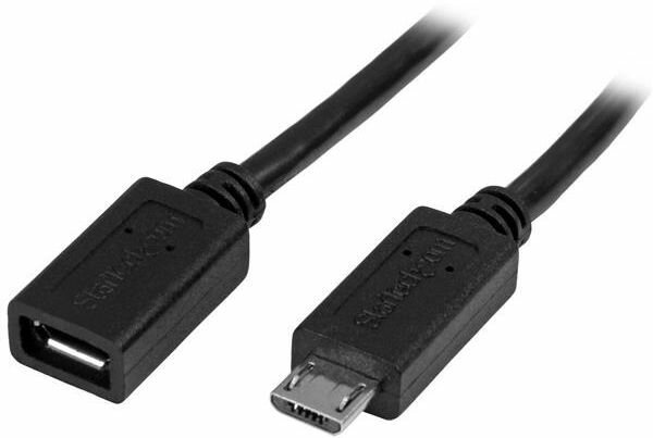 Micro-USB verlengkabel (M/F, 0,5 meter)