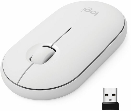 Pebble M350 Mouse (Bluetooth, wit)