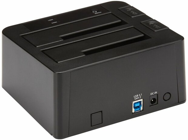 Dock voor 2 x 2,5&quot; of 3,5&quot; SATA SSD/HDD&#039;s (USB 3.1, UASP)