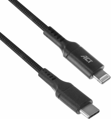 Lightningkabel : USB-C naar Lightning M (1 m, zwart)