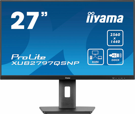 ProLite XUB2797QSNP-B1 LED 27&quot;, 2560 x 1440 WQHD, 100 Hz, IPS, 1300:1, 1 ms, HDMI, DisplayPort, speakers, mat zwart