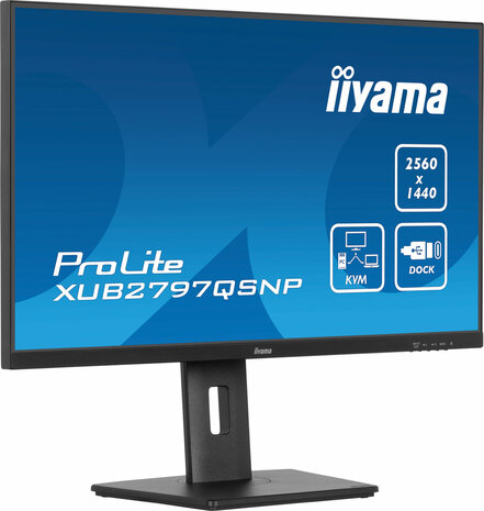 ProLite XUB2797QSNP-B1 LED 27&quot;, 2560 x 1440 WQHD, 100 Hz, IPS, 1300:1, 1 ms, HDMI, DisplayPort, speakers, mat zwart