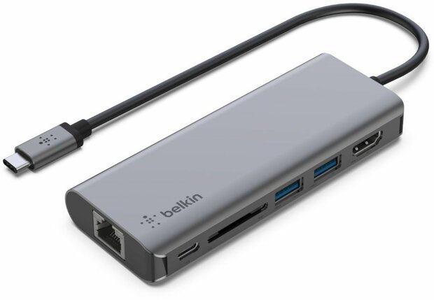 Connect USB-C 6-in-1 Multiport Adapter/Docking station (USB-C, HDMI, GBLAN)