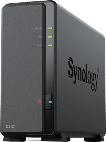 Disk Station DS124 NAS server (1 GB RAM, Gigabit Ethernet, iSCSI support)