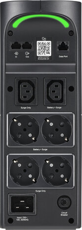 BGM2200B-GR Back-UPS Pro UPS tower (RGB lights, AC 230 Volt, 1320 Watt, 2200 VA, 1-phase, 6 output connectors)