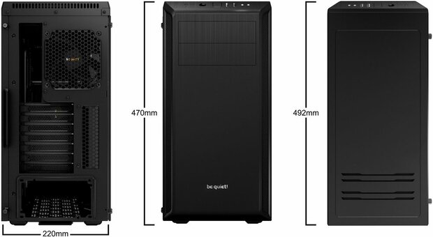 Pure Base 600 case (zwart, met venster)