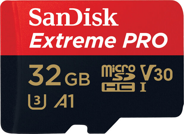 Extreme Pro microSDHC card 32 GB (100 MB/s, 667 speed, incl. adapter)