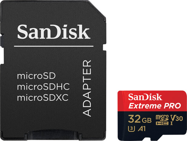 Extreme Pro microSDHC card 32 GB (100 MB/s, 667 speed, incl. adapter)