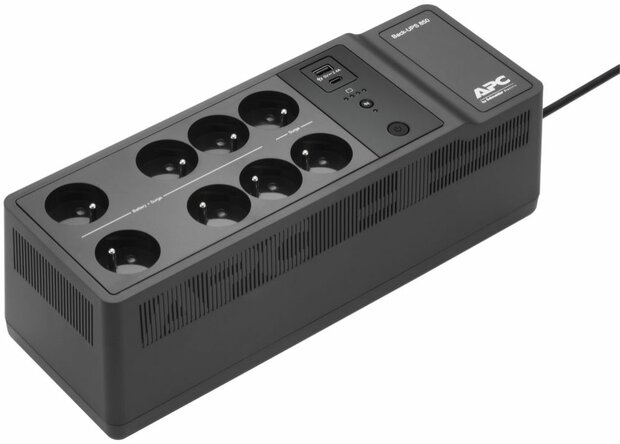 Back-UPS BE850G2-FR UPS (520 Watt, 850 VA, USB, 8 output connectors, zwart)