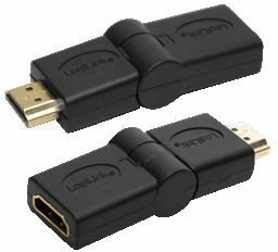 Adapter HDMI F naar HDMI M (180&deg; draaibaar)