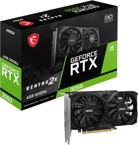 Geforce 3050 RTX Ventus 2X OC (6 GB, DisplayPort, 2 x HDMI)