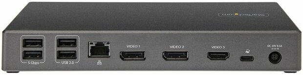 USB-C Dock Triple 4K Monitor USB Type-C Docking Station (100 Watt Power Delivery, DisplayPort 1.4 Alt Mode &amp; DSC, 2 x DisplayPort 1.4/HDMI 2.0, 6 x USB 2 x 10 Gbps)