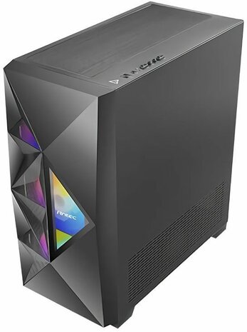 Dark League DF800 FLUX Medium Tower (ATX, windowed side panel tempered glass, USB/audio)