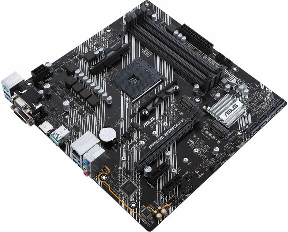 Socket AM4 : PRIME B550M-K (micro ATX, AMD B550, USB 3.2 Gen 1, USB 3.2 Gen 2, Gigabit LAN, onboard graphics, HD Audio 8-channel)