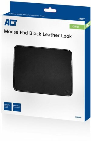 Mouse Pad (lederlook, zwart)