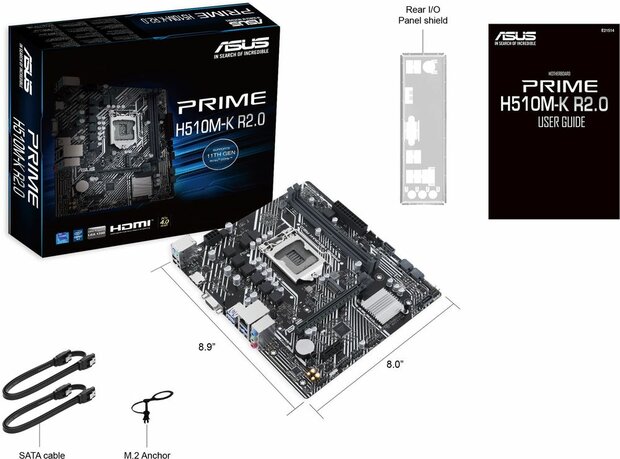 Socket 1200 : Prime H510M-K R2.0 (DDR4, M.2, HDMI, VGA)