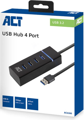 AC6300 USB-Hub (aan/uit switch, 4 x USB 3.2 Gen 1)