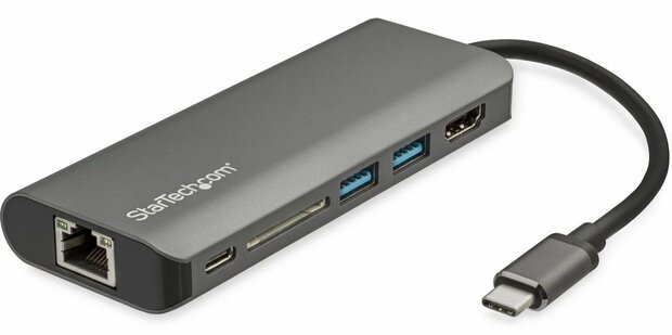 USB-C Multiport Adapter (HDMI, SD-Reader, 2 x A, 1 x C, GBLAN, docking)