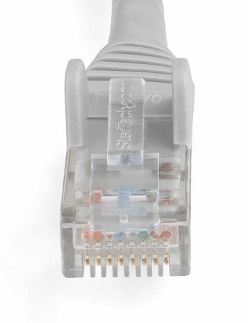 N6LPATCH2MGR LSZH Cat6 Ethernet kabel (10 Gigabit Snagless, RJ45, 100 Watt PoE, grijs, 2 m)