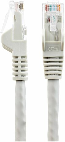 N6LPATCH2MGR LSZH Cat6 Ethernet kabel (10 Gigabit Snagless, RJ45, 100 Watt PoE, grijs, 2 m)