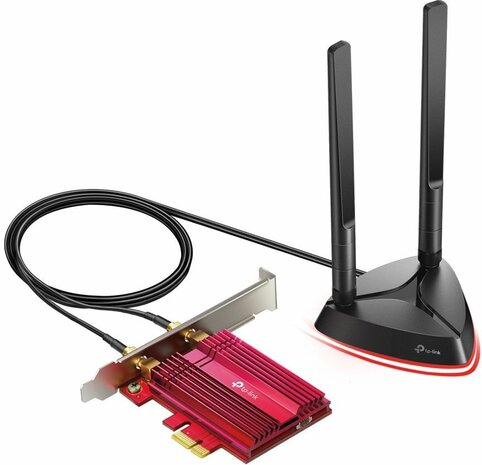 ARCHER TX3000E AX3000 (Wi-Fi 6, Bluetooth 5.0, PCI Express Adapter, 2402 Mbps + 574 Mbps, High Gain antennes)