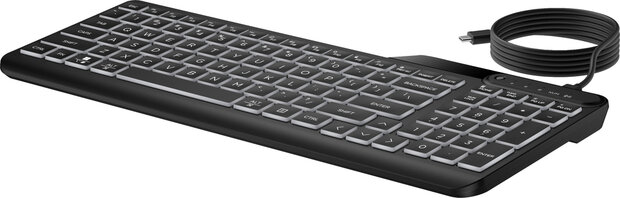 Keyboard 405 (multi device, compact, backlit, USB, Azerty, zwart)