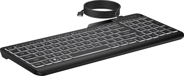 Keyboard 405 (multi device, compact, backlit, USB, Azerty, zwart)