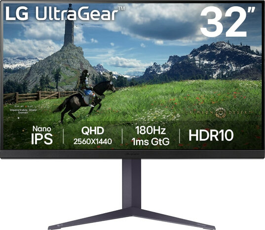 UltraGear 32GS85Q-B LCD gaming 32&quot;, 2560 x 1440 QHD, 180 Hz, Nano IPS, 1000:1, HDR10, 1 ms, 2 x HDMI, DisplayPort