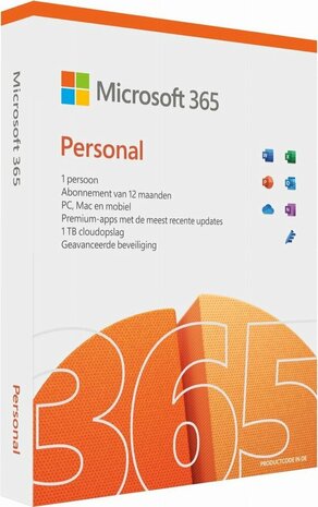 Office 365 Personal (NL, 1 jaar, 1 gebruiker, 1000 GB cloudopslag)