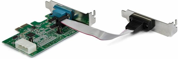 PEX2S953LP 2 Poort RS232 Serial Adapter Card (16950 UART, PCIe Card, PCIe low profile, 2 x RS-232)