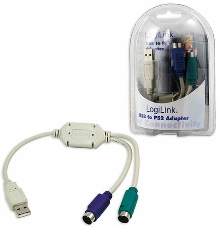 Adapter USB naar 2 x PS/2