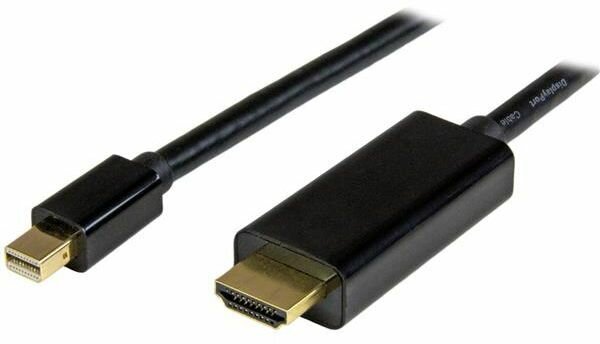 Mini DisplayPort M naar HDMI M converterkabel (1 meter, zwart, 4K)