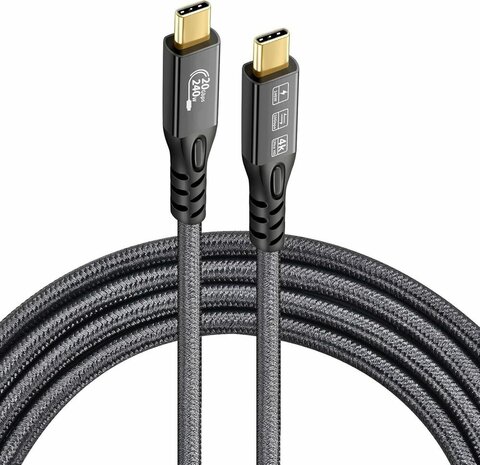 USB-C Videokabel M/M (2 meter, laden, data en video 4K 60 Hz)