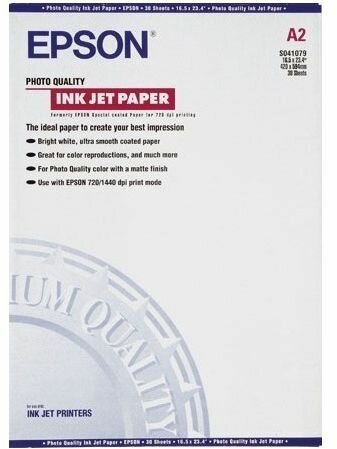 S041079 720dpi Photo Quality inkjet Paper voor Stylus 15xx 3000 (30 vellen A2)